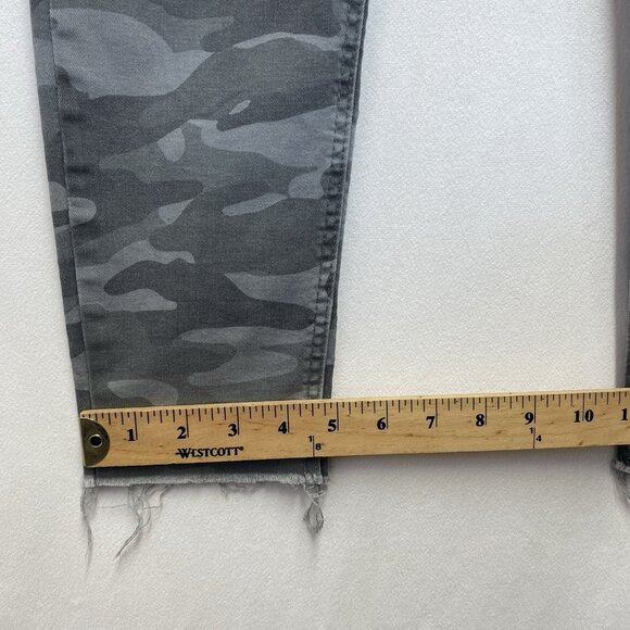 DEMOCRACY Ab Technology Camouflage Mid-Rise Skinny Pants Women Sz 6 Gray Stretch - Picture 15 of 16